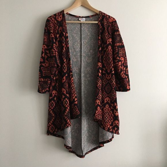Lularoe Open front‎ cardigan sweater floral kimono - Picture 1 of 4